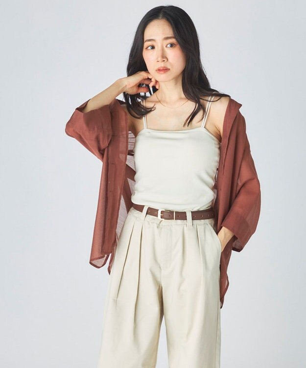 OP／FILA 【Ocean Pacific】カップ付きキャミソール アイボリー
