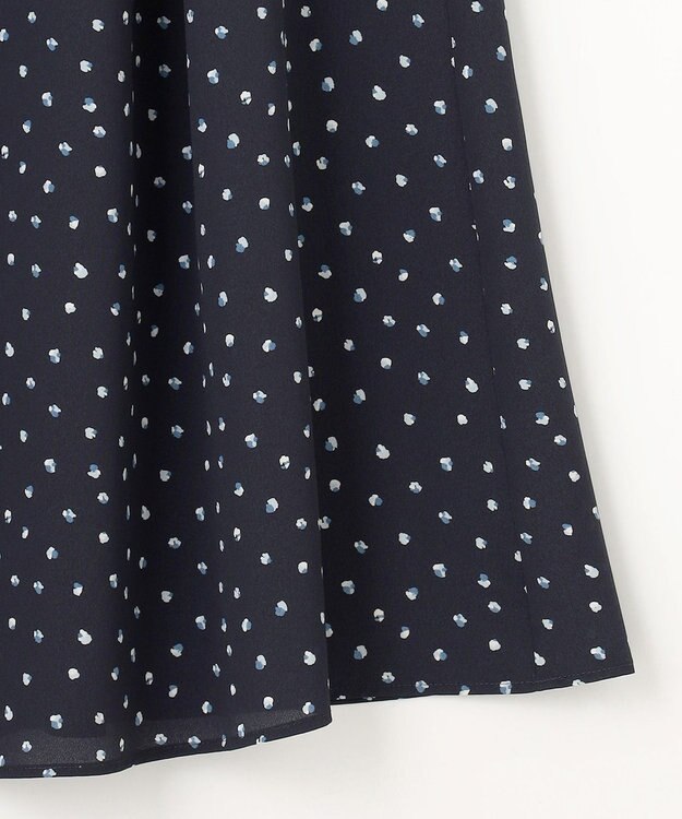 J.PRESS LADIES S 【洗える】ドット フラワープリント スカート ネイビー系5