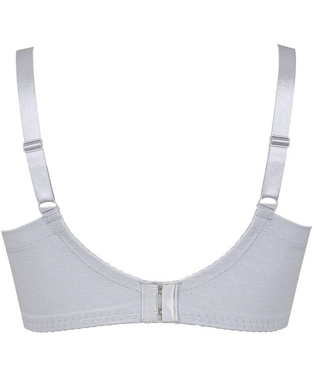 Wing フルカップブラ　背中の段差すっきり　カップ肌側は綿混素材　バストをしっかり包み込む　ウイング／ワコール　KB2114 グレー