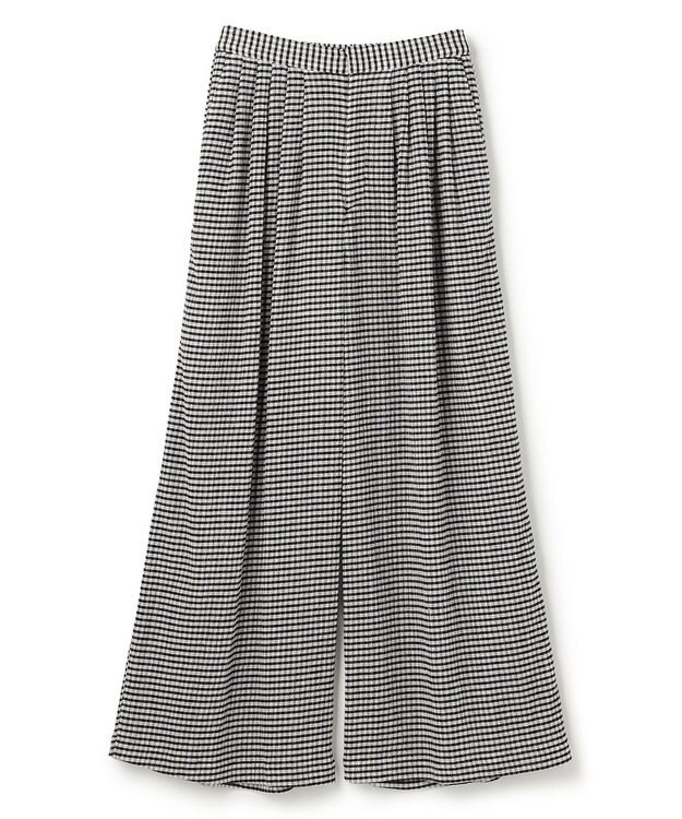 uncrave 【ご好評につき追加生産】ギンガムチェック ワイドパンツ ブラック×ホワイト