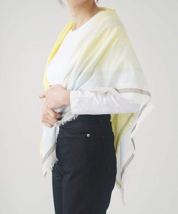 POLS 播州織 極細コットンストール イエロー