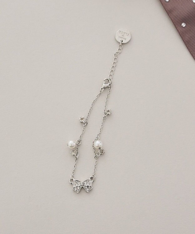 Maison de FLEUR リボンパールブレスレット Silver