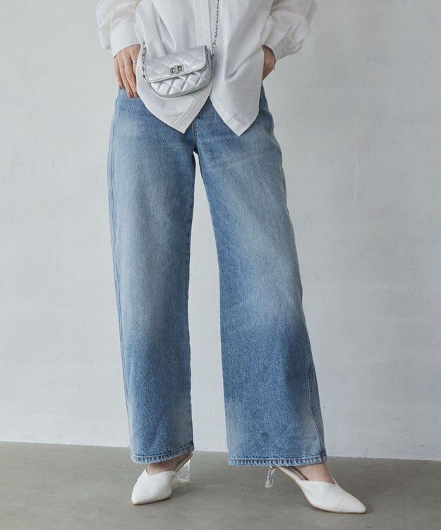 WEGO 【XS～Lサイズ展開/美脚】ストレートデニムパンツ デニム淡色