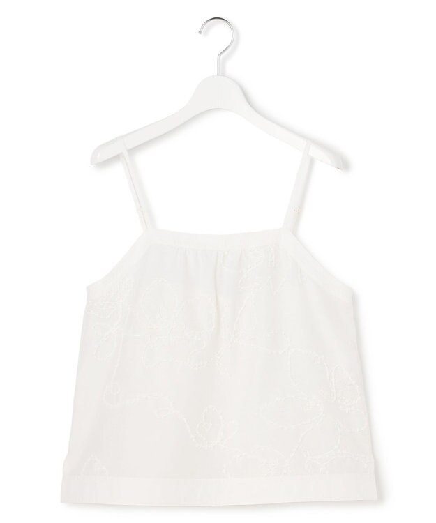 23区 【先行予約】シアーエンブロイダリー キャミソール コンビ Tシャツ ベージュ系