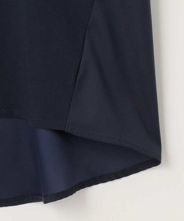 ANY SIS サテンコンビロゴ Tシャツ ネイビー