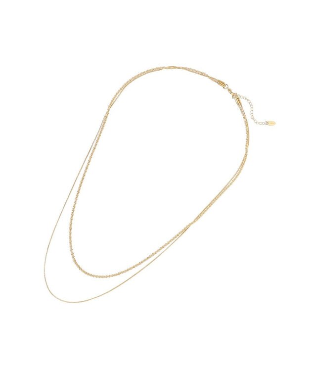 AMERICAN HOLIC 【ステンレス】モールライクチェーン２連ネックレス Gold