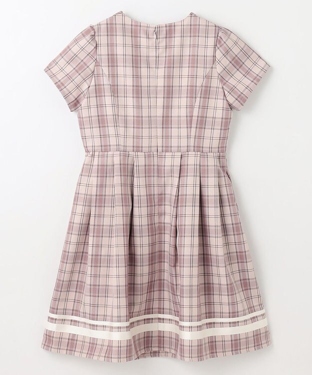 ANY KIDS 【2点セット】セーラージャケット+チェックワンピース ピンクベージュ