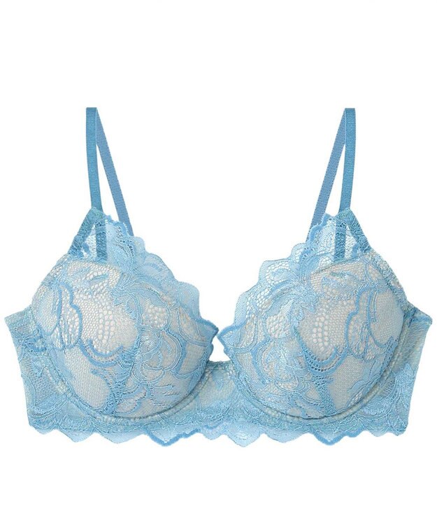 Wing ブラジャー 立体感のあるバストをメイク ふっくらデコルテ きれいな谷間 ブラのズレ・浮きを軽減 【ハイライトブラ】 ブラ CB4000 ウイング／ワコール ブルー