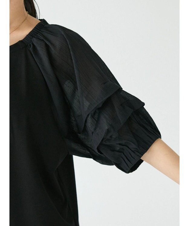 CRAFT STANDARD BOUTIQUE ホイップスリーブブラウス Black