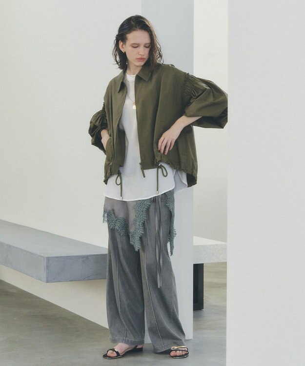 YECCA VECCA [2SET]レイヤードワイドパンツ Gray