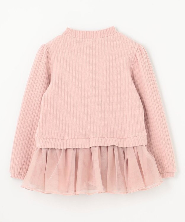 ANY KIDS ふくれジャガードリボンチュニック ピンク