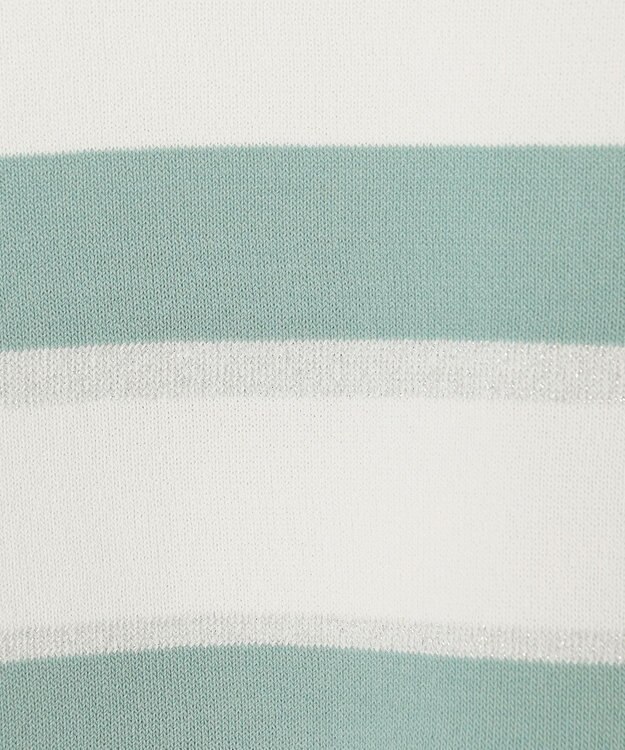 ANY SIS 【アイスタッチ】フレンチスリーブ ニット オフベース×ミント