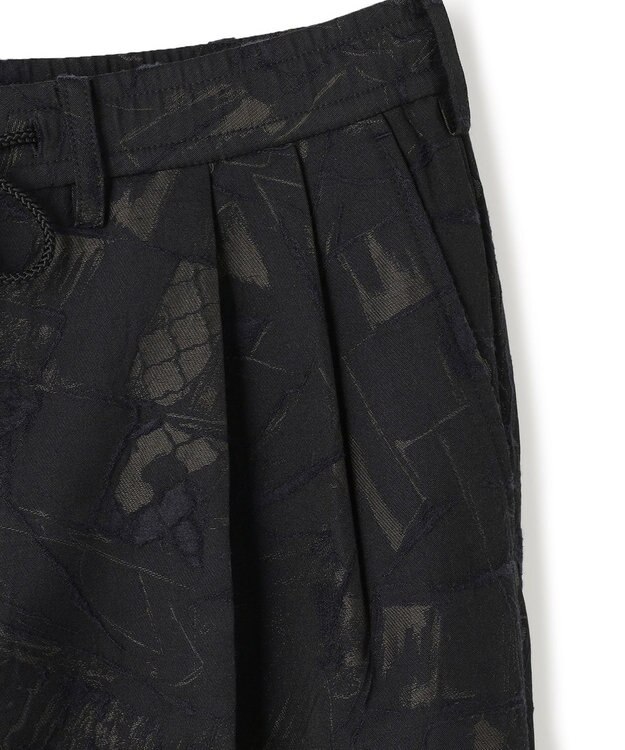 JOSEPH HOMME 【新柄】モロッカンジャガード ドロスト付ワイドテーパードパンツ/ ORIGIN CONVERTIBLE ブラック系5