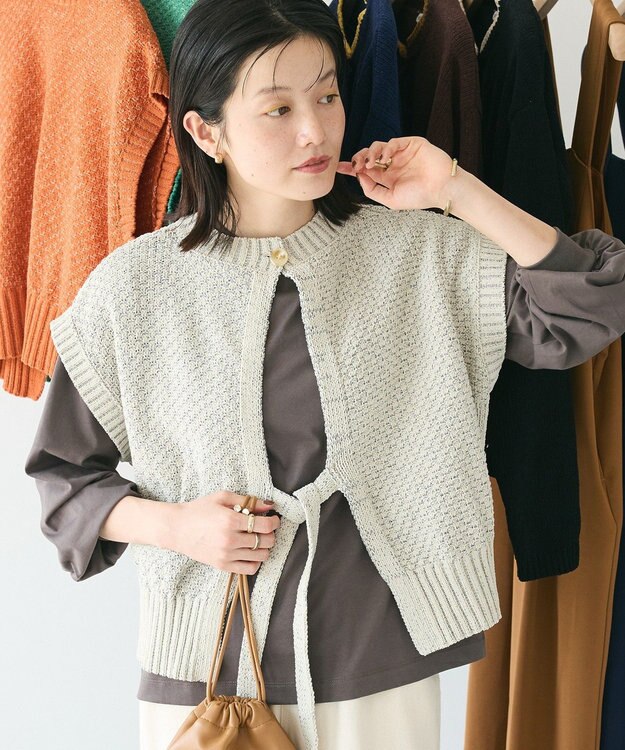 CRAFT STANDARD BOUTIQUE キナリノコラボ/洗える2wayモールニットベスト/24AW Beige