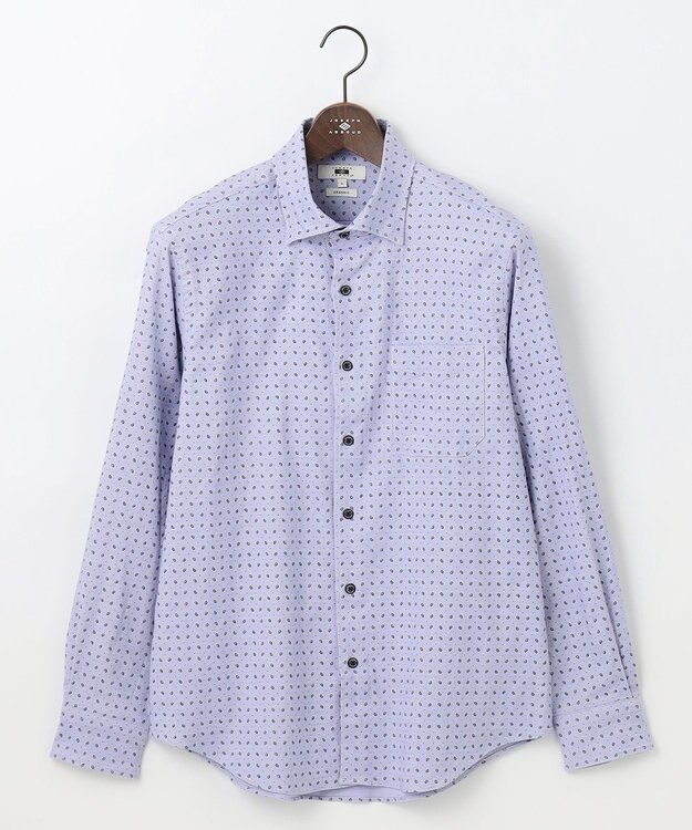 JOSEPH ABBOUD 【オーガニックコットン使用・自然なストレッチ性】JOE COTTON ストレッチオックスペイズリー シャツ ライラック系5
