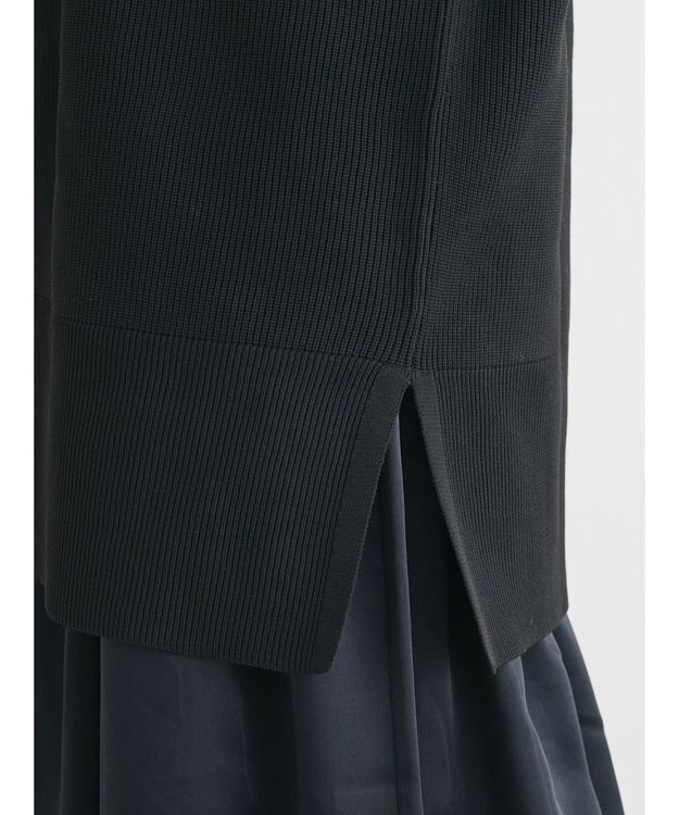 Green Parks ＳＥＴ２点　ニットチュニック＋キャミワンピース Black