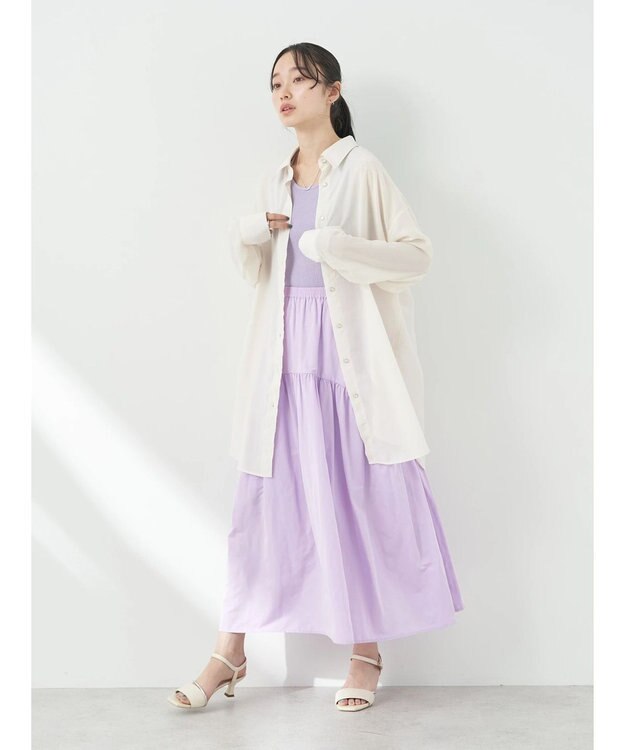 earth music&ecology ウ゛ィンテージボタンシャツ Off White