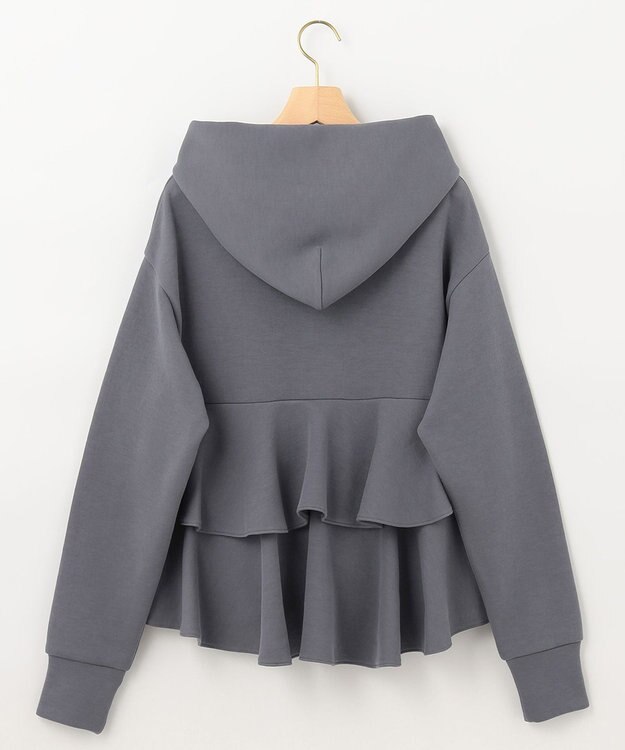 組曲 【人気商品入荷！】ダンボールジャージーバックフリル パーカー グレー系