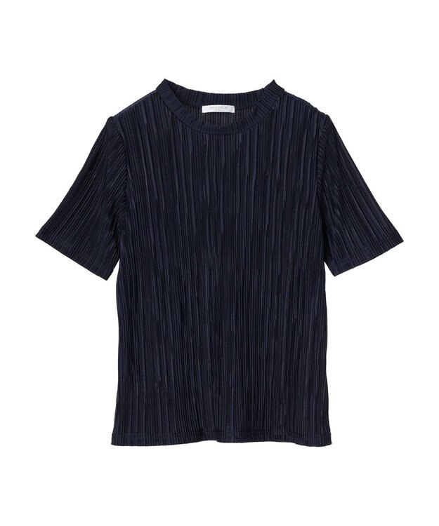 Green Parks プリーツ５分袖プルオーバー Dark Navy