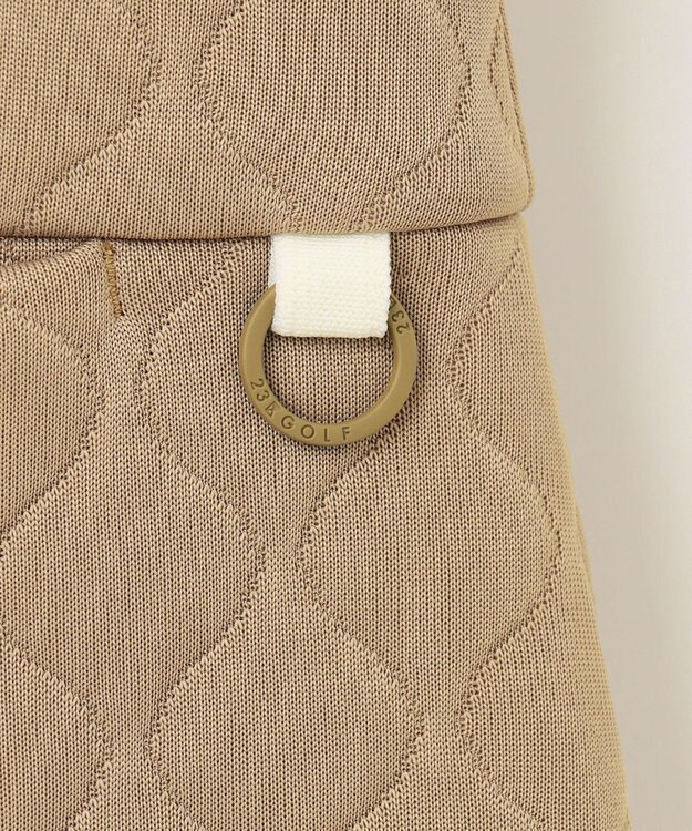 23区GOLF 【WOMEN】フェイクファー×キルト ワンピース 1枚で暖かい寒い日の防寒アイテムに◎ アイボリー系