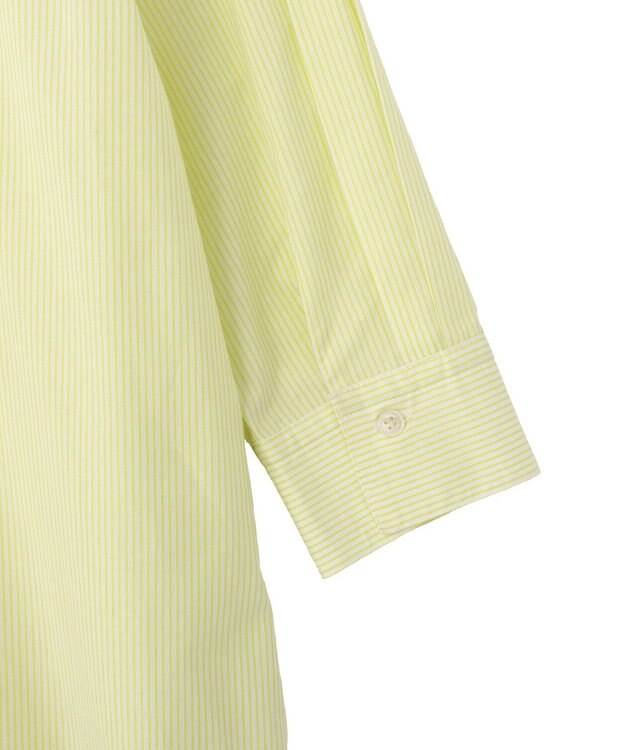 Green Parks ＵＶカットシャツワンピース Stripe Yellow