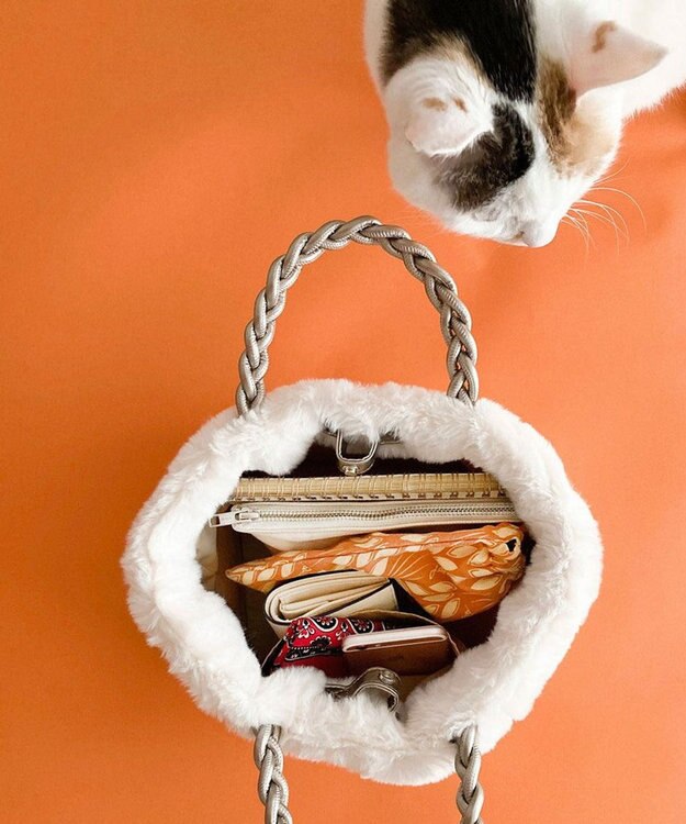 ROOTOTE 1262【エコファートート】LT.デリ.ファーバスケット-A 04：オフホワイト