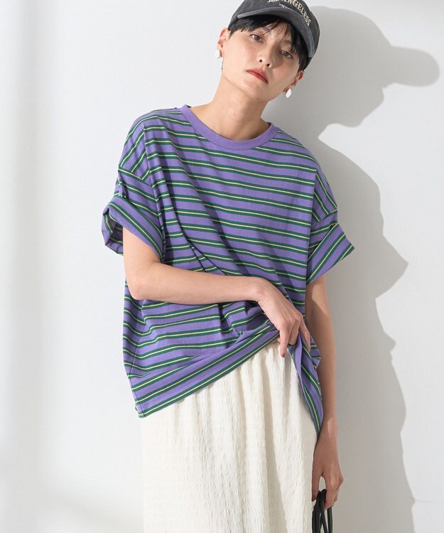 AMERICAN HOLIC レトロボーダープルオーバー Purple