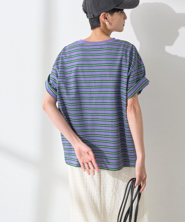 AMERICAN HOLIC レトロボーダープルオーバー Purple