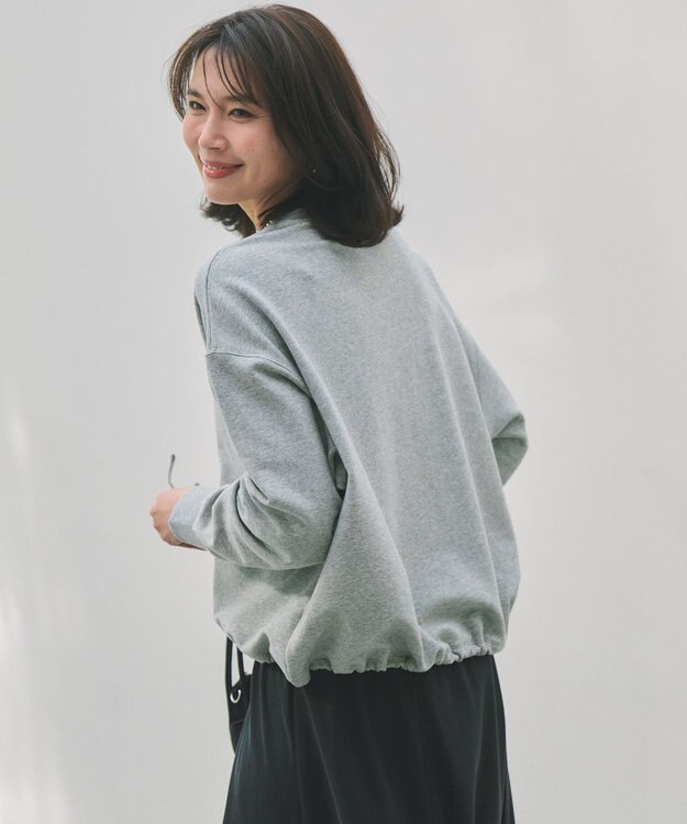 UNFILO ハイストレッチ ドロストスウェット TOPグレー