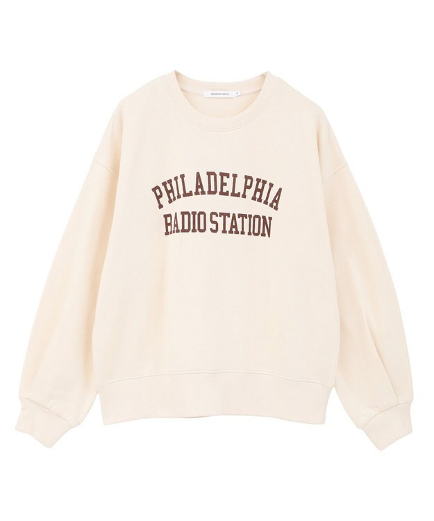 AMERICAN HOLIC カレッジロゴ裏起毛プルオーバー Ivory