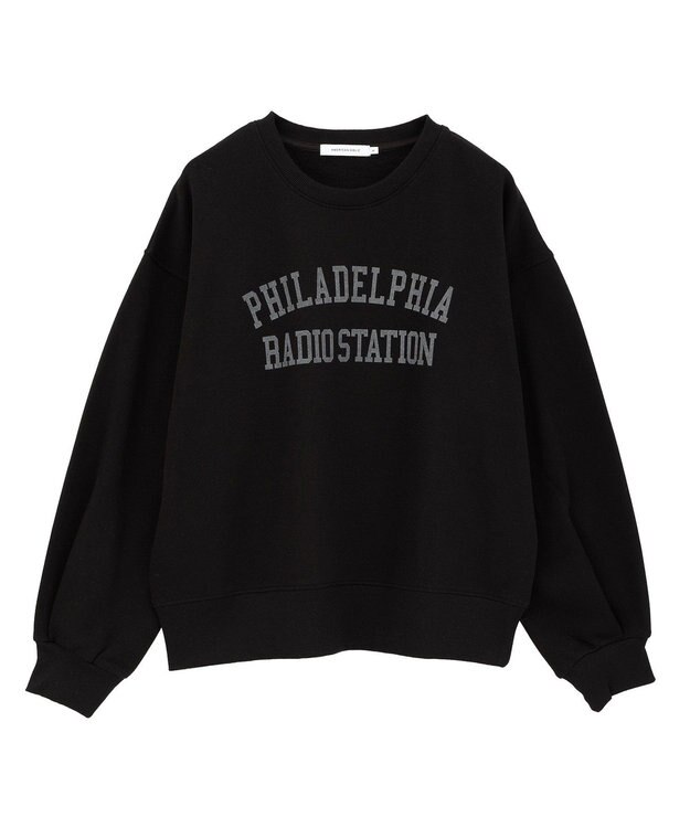 AMERICAN HOLIC カレッジロゴ裏起毛プルオーバー Black