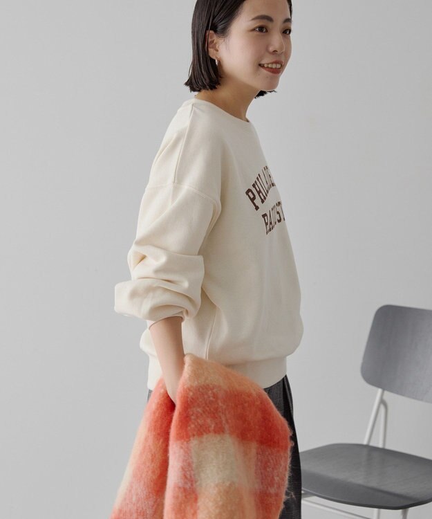 AMERICAN HOLIC カレッジロゴ裏起毛プルオーバー Ivory