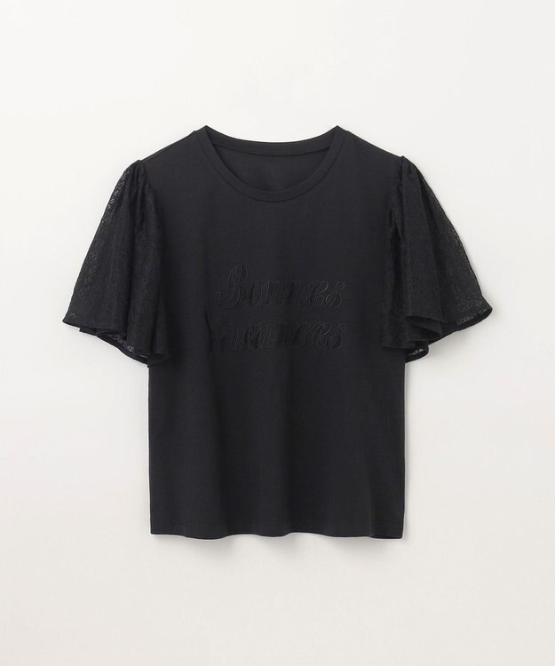 GRACE CONTINENTAL レースロゴTシャツ ブラック