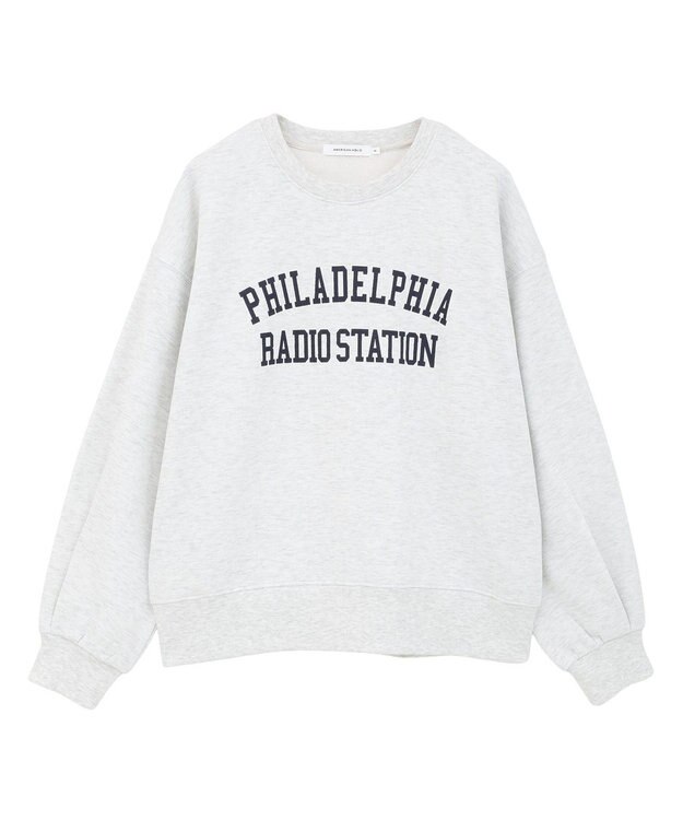 AMERICAN HOLIC カレッジロゴ裏起毛プルオーバー Gray Mixture