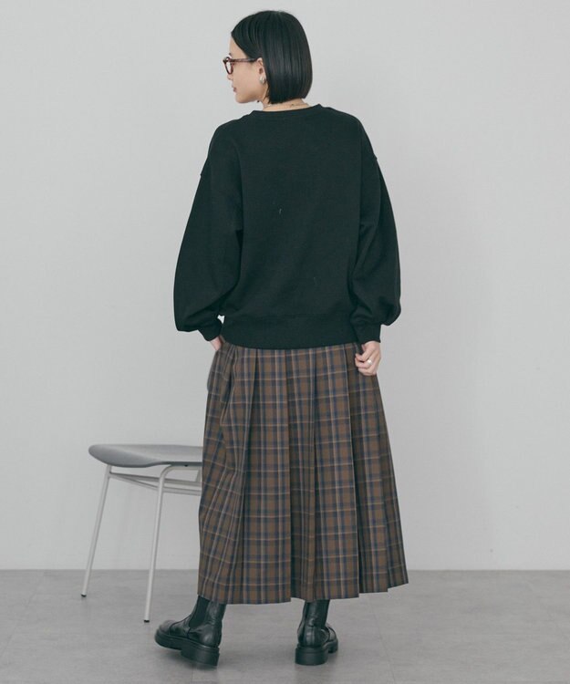 AMERICAN HOLIC カレッジロゴ裏起毛プルオーバー Black