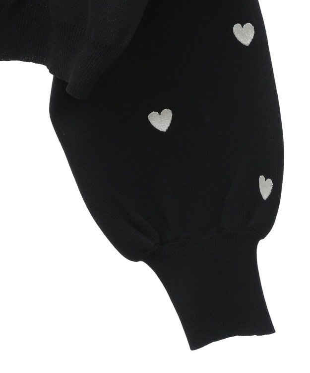 Green Parks ・ｓｗｉｎｇ　ｂｙ　ハート刺繍ニット Black