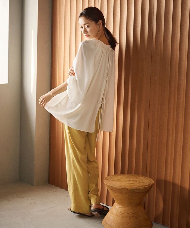 #Newans 2WAYシアーボレロブラウス ホワイト