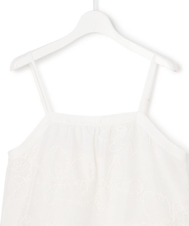 23区 【先行予約】シアーエンブロイダリー キャミソール コンビ Tシャツ ベージュ系