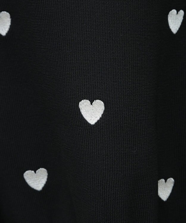 Green Parks ・ｓｗｉｎｇ　ｂｙ　ハート刺繍ニット Black
