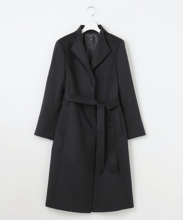 23区 ウールカシミヤビーバー スタンドカラー コート ブラック系