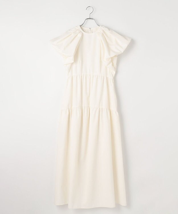 #Newans 【ANSWER for フォトジェニックスタイル】ウィングスリーブティアードワンピース エクリュ系