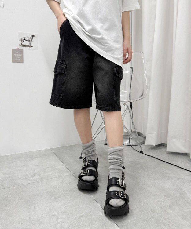 WEGO 厚底ハトメベルトスポサン ブラック