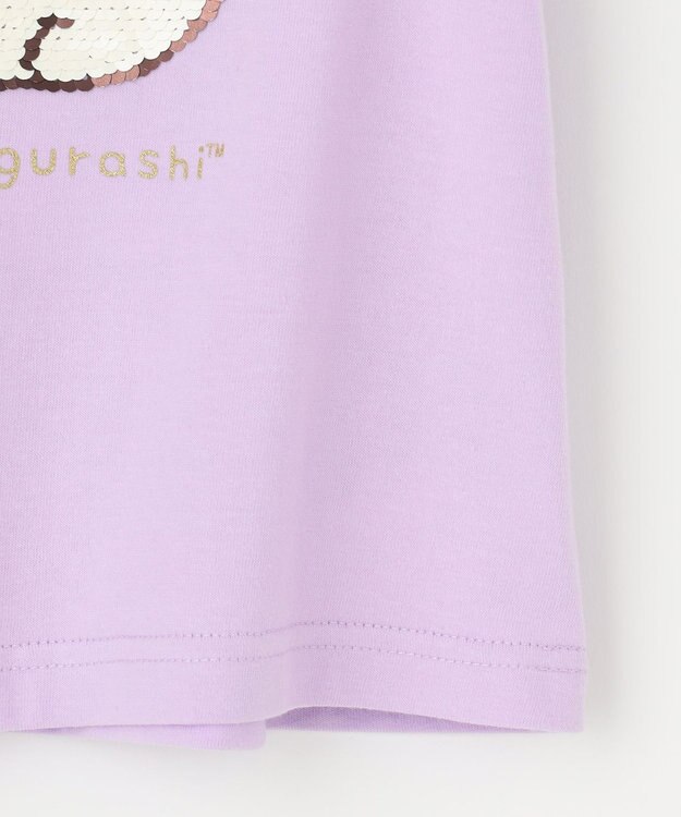 ANY KIDS 【WEB限定/すみっコぐらし】ミラクルスパンコールTシャツ ラベンダー(ねこ・しろくま)
