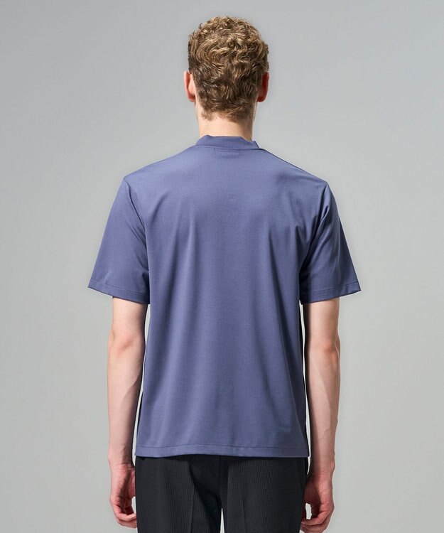 JOSEPH HOMME 新色追加【機能素材】ハイゲージベアスムース　モックネックＴシャツ ダルブルー系