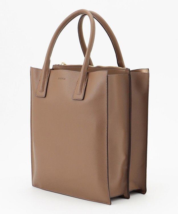 LA BAGAGERIE 【MONICA】アコーディオンスクエアトートM チョコ