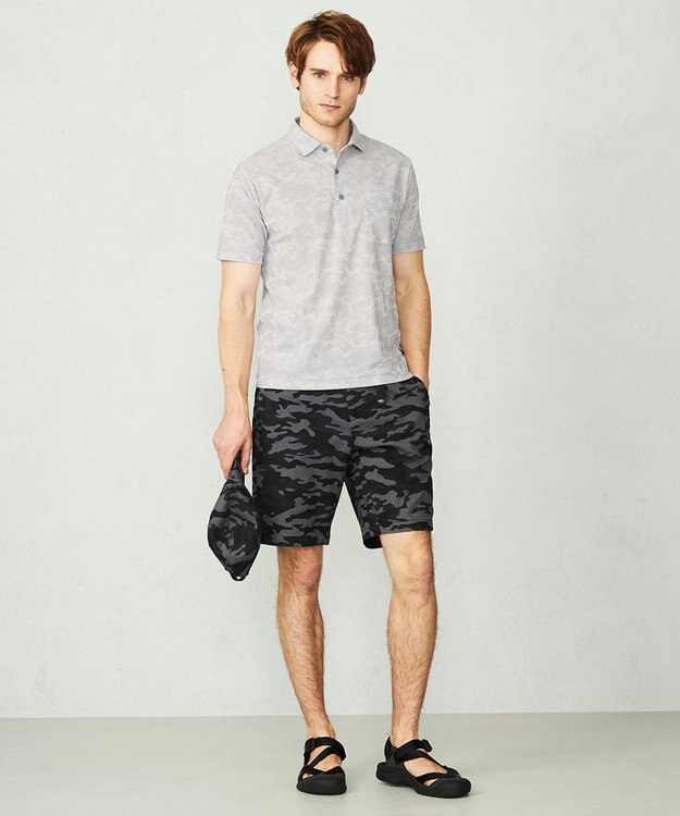 JOSEPH ABBOUD MOUNTAIN 【UNISEX】クールスキンガードカモ ポロシャツ ライトグレー系7