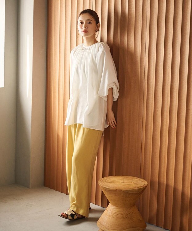 #Newans 2WAYシアーボレロブラウス ホワイト