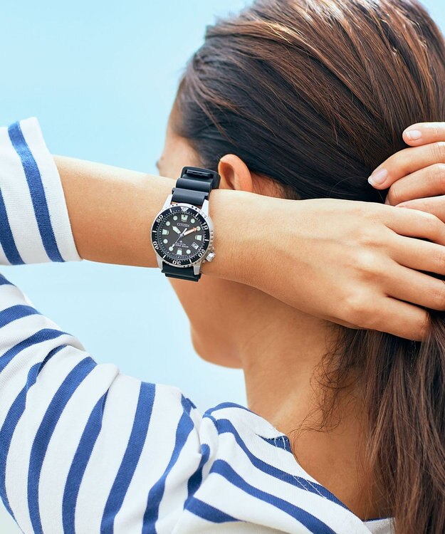 CITIZEN 【ケース径約37mmのボーイズサイズ】大きすぎず小さすぎず絶妙なサイズ感のダイバーズウオッチ ブラック