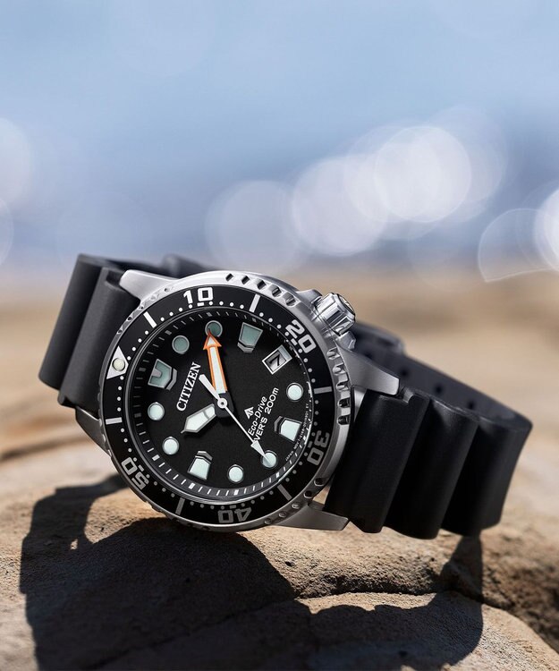 CITIZEN 【ケース径約37mmのボーイズサイズ】大きすぎず小さすぎず絶妙なサイズ感のダイバーズウオッチ ブラック