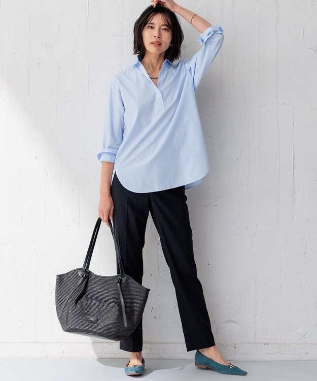 23区 【CLASSY.6月号掲載】雑材ミドル トートバッグ ブラック